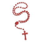 TE050025P12 - Terço Acrílico Vermelho c/ 12un. - 32cm