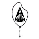AD1500003 - Adesivo Terço N. Sra. Aparecida Preto - 15,5x7cm