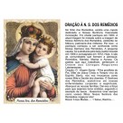 OG14075P100 - Oração N. Sra. Dos Remédios c/ 100un. - 9,5x6,5cm