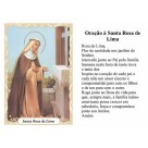 OG14077P100 - Oração Santa Rosa de Lima c/ 100un. - 9,5x6,5cm