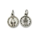 MD1170040P2 - Medalha N. Sra. Das Graças Italiana Redonda Prateada c/ 2un. - 1,5x1cm