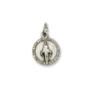 MD1170040P2 - Medalha N. Sra. Das Graças Italiana Redonda Prateada c/ 2un. - 1,5x1cm