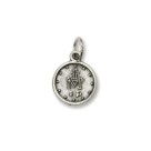 MD1170040P2 - Medalha N. Sra. Das Graças Italiana Redonda Prateada c/ 2un. - 1,5x1cm