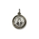 MD1170150 - Medalha N. Sra. Das Graças Italiana Redonda Prateada - 2x1,6cm