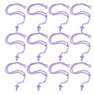TE171011P12 - Terço Silicone Roxo c/ 12un. - 39cm