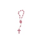 DZ05008 - Dezena de Acrílico Rosa Escuro (Mini Terço) - 13,5x1cm