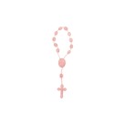 DZ05007P50 - Dezena de Acrílico Rosa Perolado c/50un. (Mini Terço) - 13,5x1cm