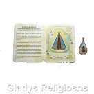 CM14002 - Cartão N. Sra. Aparecida c/ Medalha - 7,5x6cm