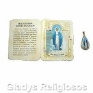 CM14004 - Cartão N. Sra. das Graças c/ Medalha - 7,5x6cm