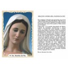 OP14029P100 - Oração N. Sra. Rainha da Paz c/ 100un. - 6x4cm