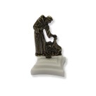 IM86820 - Imagem São Francisco De Assis Metal Ouro Velho - 7x3,5cm
