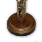 CU760008 - Crucifixo de Mesa São Bento Madeira - 8x4cm