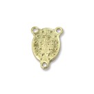 ET1620600P2 - Entremeio N. Sra. Das Graças Dourado Resinado Branco c/ 2un. - 2,5x1,7cm