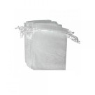 EM9605P100 - Saco de Organza Branco c/ 100un. 7x11cm