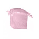 EM9614P12 - Saco de Organza Rosa c/ 12un. 7x10cm