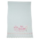 TO1423 - Toalha Batismo Rosa c/ Dezena - 45x31cm