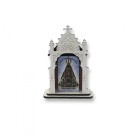 OT810006 - Oratório N. Sra Aparecida MDF Branco - 12x8cm