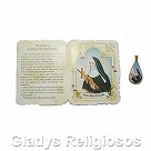 CM14016 - Cartão Santa Rita de Cássia c/ Medalha - 7,5x6cm