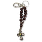 CH7601080 - Chaveiro Sagrada Família  Dezena Madeira - 15x2,5cm