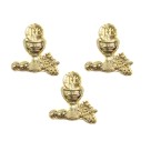 MD112008P3 - Pingente Primeira Eucaristia Dourado c/ 3un. - 3,5x3,5cm