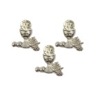 MD112002P3 - Pingente Primeira Eucaristia Níquel c/ 3un. - 3,5x3,5cm