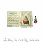 CM141405 - Cartão Sagrado Coração de Jesus c/ Medalha - 7,5x6cm