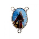 ET1683822 - Entremeio Santa Clara e São Francisco de Assis Duplo Resinado - 3,6x2,6cm