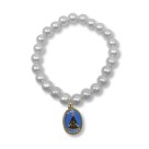 PU410415 - Pulseira N. Sra. Aparecida Pérola Branca - 11x2cm