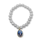 PU410408 - Pulseira N. Sra. das Graças Pérola Branca - 11x2cm