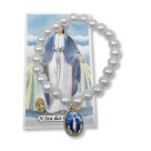 PU410408 - Pulseira N. Sra. das Graças Pérola Branca - 11x2cm