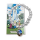 PU410400 - Pulseira N. Sra. de Fátima Pérola Branca - 11x2cm