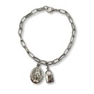 PU28210 - Pulseira N. Sra. das Graças Cadeia de Consagração - 19cm