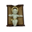IM32406 - Menino Jesus Fluorescente c/ Manjedoura - 4,6x3,6cm