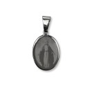 MD030150 - Medalha N. Sra. das Graças Laser Aço Inox -2x1,3cm (P252)