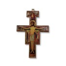 CW810165 - Crucifixo de Parede São Damião MDF Resinado - 15x10,2cm