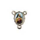 ET1672810P5 - Entremeio Santa Terezinha das Rosas e São Francisco Xavier Duplo Resinado c/ 5un. - 1,9x1,5cm