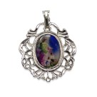 MD129807 - Medalha Anjo Da Guarda Camafeu Níquel - 5x4,2cm