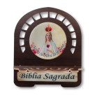 PB811311 - Porta Bíblia N. Sra. de Fátima MDF Resinado - 26x21,5cm