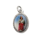 MD103631P10 - Medalha de Alumínio Oval Prata c/ 10un. Santa Filomena - 2x1,3cm