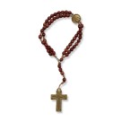 PU1541900 - Pulseira Terço N. Sra. Aparecida Madeira - 23x1,8cm