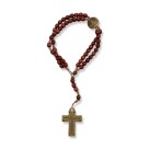 PU1541900 - Pulseira Terço N. Sra. Aparecida Madeira - 23x1,8cm