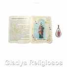 CM141414 - Cartão São Judas Tadeu c/ Medalha - 7,5x6cm