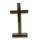 CU760076 - Crucifixo de Mesa São Bento Madeira - 27x13cm (2154)