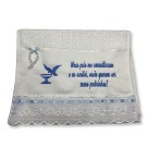 TO1441 - Toalha Batismo (Padrinhos) Azul c/ Dezena - 45x31cm