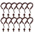 PU1541120P12 - Pulseira Terço N. Sra. do Desterro Madeira c/ 12un. - 22x1,8cm