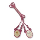 ES720180 - Escapulário Anjo da Guarda Infantil Acrílico Rosa - 60x1,4cm