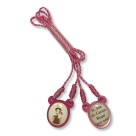 ES720104 - Escapulário N. Sra. do Carmo Infantil Acrílico Rosa - 33x1,4cm