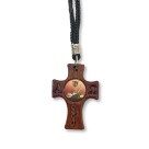 CC14000 - Cordão c/ Cruz Primeira Eucaristia Madeira - 37cm