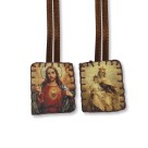 ES149021 - Escapulário N. Sra. Do Carmo e Sagrado Coração de Jesus Tecido (M) -  78x3cm