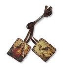 ES149021 - Escapulário N. Sra. Do Carmo e Sagrado Coração de Jesus Tecido (M) -  78x3cm
